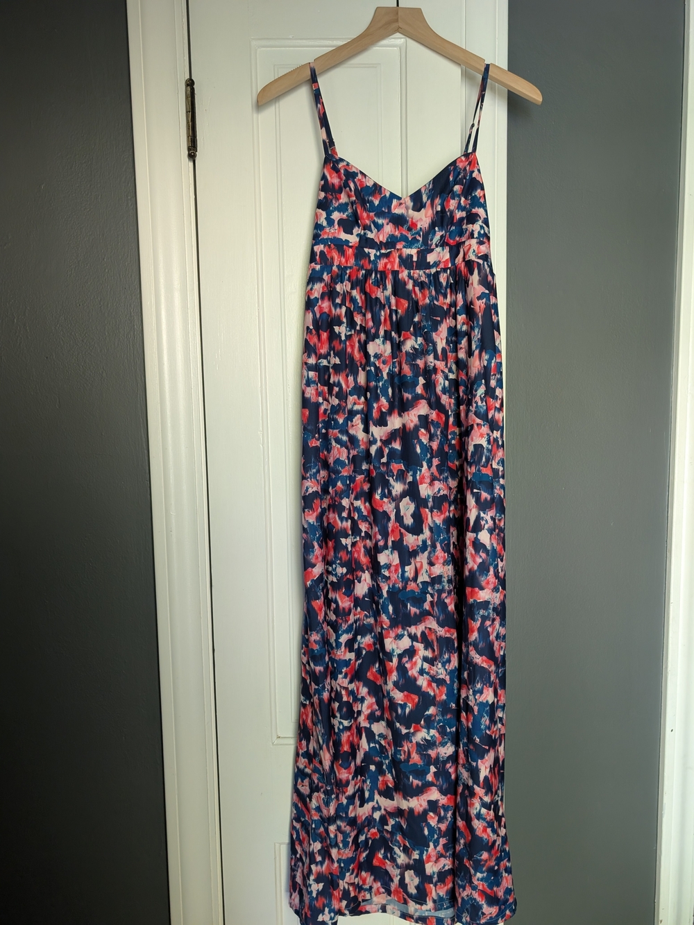 Felicity And Coco Navy & Pink Printed Maxi Dress